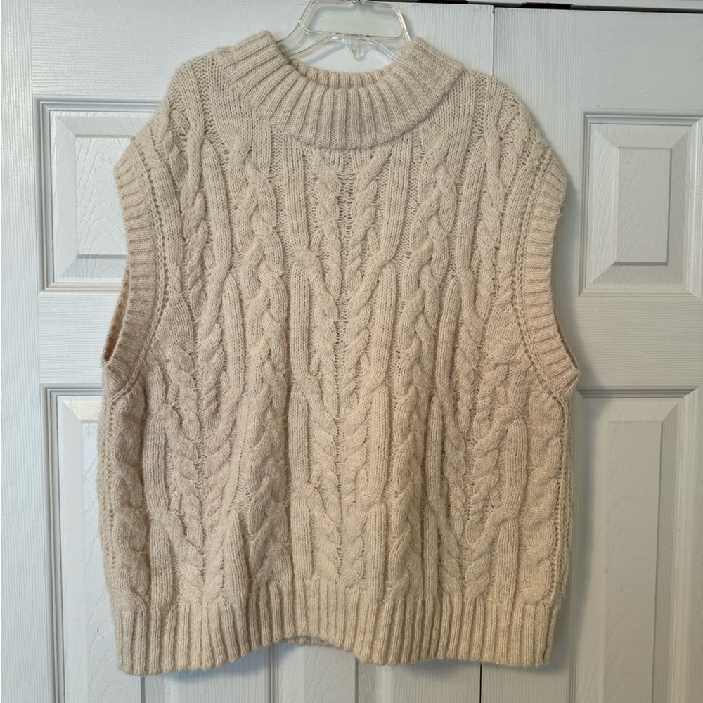 a new day cozy Cable Knit Turtleneck Sweater - Cream